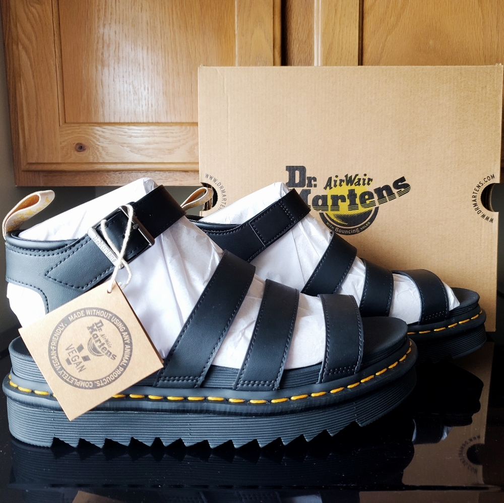Dr. Martens Black Gladiator Sandals